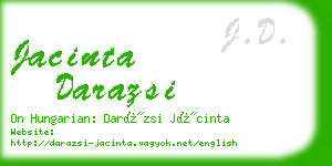 jacinta darazsi business card